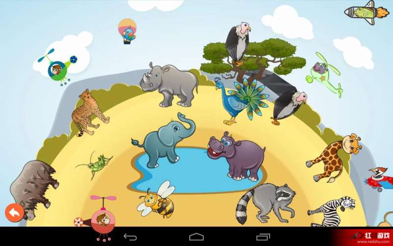 丛林动物孩子们拼图-儿童教育游戏与发音,声音